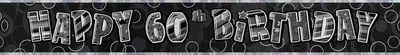Produktbild von 60. Geburtstag | Banner schwarz / silber