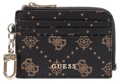 Zdjęcie produktu dla Portfel damski Guess EMELIE LOGO TOP ZIP, brązowy: Rozmiar – UNICA Rozmiar: UNICA
