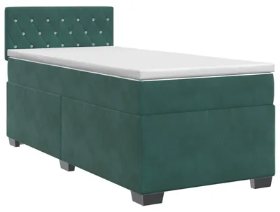 Obrázok produktu pre Skriňová posteľ s matracom tmavozelená 80 x 200 cm zamatová