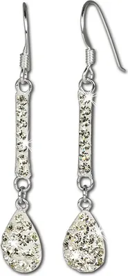 Produktbild von SilberDream weiß Ohrringe Tropfen Zirkonia Damen 925 Silber Ohrhänger GSO209W