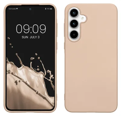 Produktbild von kwmobile Case kompatibel mit Samsung Galaxy A35 Hülle - Schutzhülle aus Silikon metallisch schimmernd - Handyhülle Metallic Gold