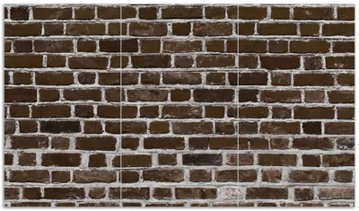 Produktbild von Wallario Herdabdeckplatte aus Glas, Größe 90 x 52 cm 3-teilig, Motiv Ziegelsteinwand in braun - Backsteine