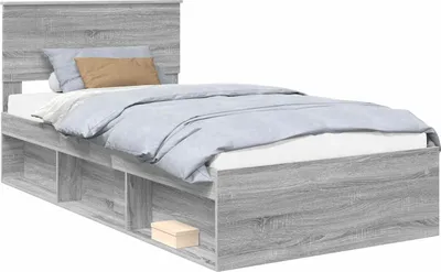 Immagine prodotto di vidaXL Struttura letto grigio Sonoma 100 x 200 cm in legno di pino massiccio