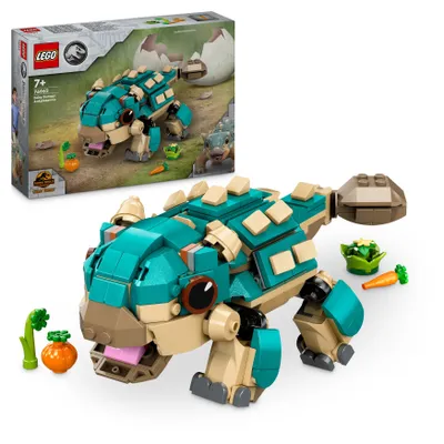 Produktbild von LEGO Jurassic World Baby Bumpy: Ankylosaurus, baubarer Spielzeug-Dinosaurier für Fans von Jurassic World: Neue Abenteuer, Geschenk für Jungen und Mädchen ab 7 Jahren 76962
