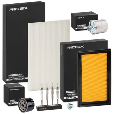 Produktbild von RIDEX Inspektionspaket Filterset für NISSAN Qashqai / Qashqai +2 I (J10, NJ10)