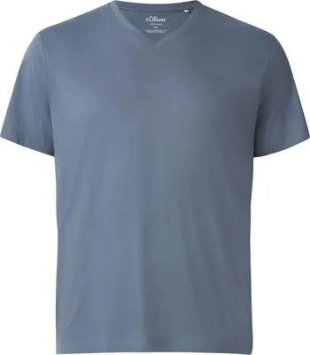 Produktbild von s.Oliver Übergrößen V-Neck T-Shirt rauchblau