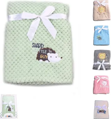 Produktbild von Cangaroo Babydecke Freya, Größe 80 x 110 cm kuschelige Babydecke aus Fleece grün