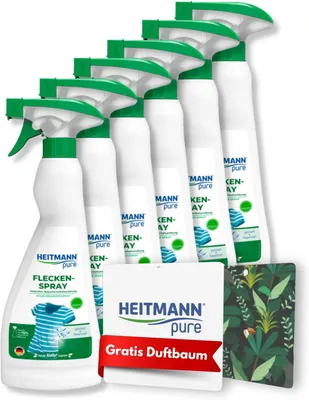 Produktbild von Heitmann Gallseife Fleckenspray 6x 250ml - Für Weißes & Buntes + Heitmann Duftbaum
