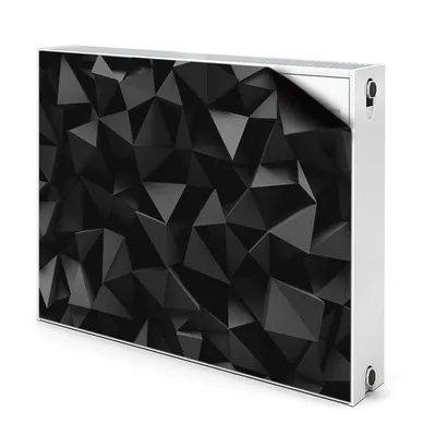 Produktbild von Magnet Heizkörper Heizkörper-Abdeckung Heizkörperabdeckung 110x60 cm  - Abstraktion, Schwarz