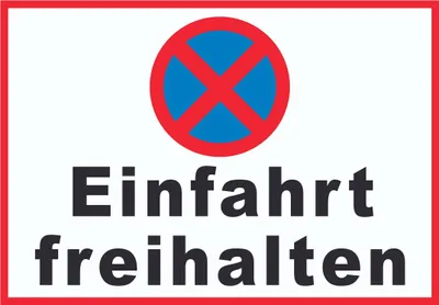 Produktbild von Parken verboten Einfahrt freihalten waagerecht Schild A6 (105x148mm)