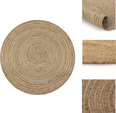 Produktbild von vidaXL Teppich Jute Geflochten 120 cm Rund -  Teppiche