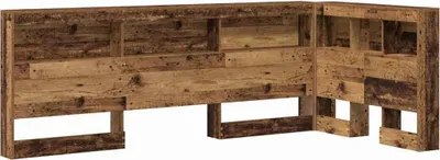 Image de vidaXL Tête de lit de rangement avec étagère Vieux bois 80 cm Bois composite