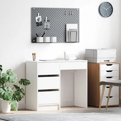 Produktbild von Maison Exclusive - Schreibtisch mit Speicher Weiß 90 x 37,5 x 75 cm Holzwerkstoff