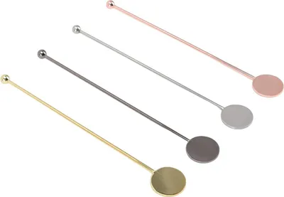Immagine prodotto di Agitatori per cocktail in acciaio inox 4 pezzi - bastone per stratificazione caffè - agitatori per bevande per ristoranti - negozio di tè al latte.