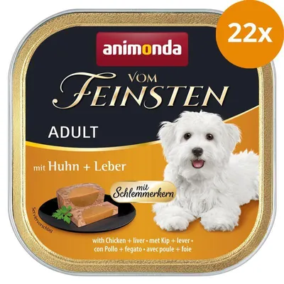 Image de Animonda Vom Feinsten Adult Schlemmerkern au poulet et au foie, 150 g x 22