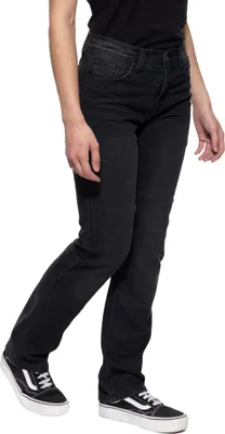 Immagine prodotto di Queen Kerosin Motogear Jeans da moto neri da donna, nero, lunghezza 32