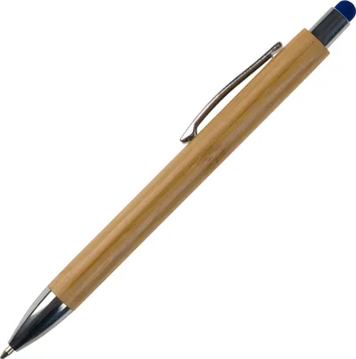 Produktbild von Touchpen Holz-Kugelschreiber / Stylusfarbe: blau