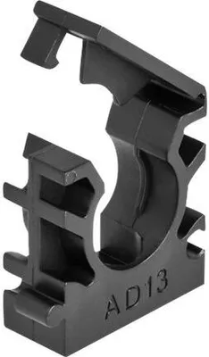 Produktbild von DeLOCK Kabelschlauchhalter mit Verschlussclip 13 mm 8 Stück schwarz, Kabelmuffe, Kunststoff, Schwarz