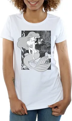 Produktbild von The Little Mermaid - T-Shirt für Damen BI1032 (XXL) (Weiß)