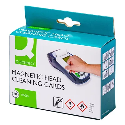 Produktbild von Q-Connect® KF17105A Reinigungskarte für POS Terminals Chip-Karten-Lesegeräte 20 Stück