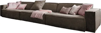 Produktbild von KAWOLA Sofa SAMU Riesensofa Stoff dunkelbraun