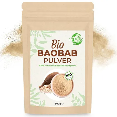 Produktbild von Baobab Pulver | 500g | dein täglicher Vitamin C Boost | Superfood | vegan | hochwertig | schonend getrocknet