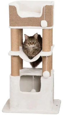 Produktbild von TRIXIE Kratzbaum XXL Lucano - weiß/taupe - 110 cm