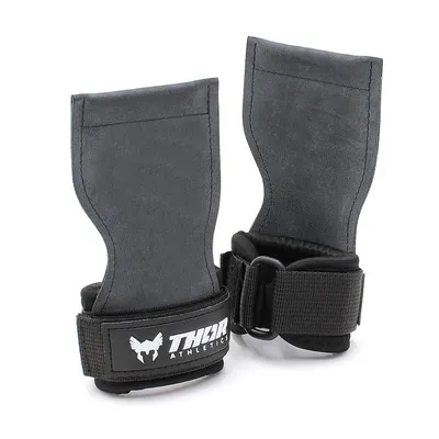 Zdjęcie produktu dla Thor Athletics Lifting Grips Pomoc w chwytaniu – trening siły chwytu – czarny