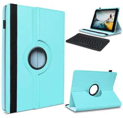 Produktbild von Hülle Tastatur Tasche für Teclast ArtPad Air Keyboard Schutzhülle Bluetooth QWERTZFarbe 360 Uni:Türkis