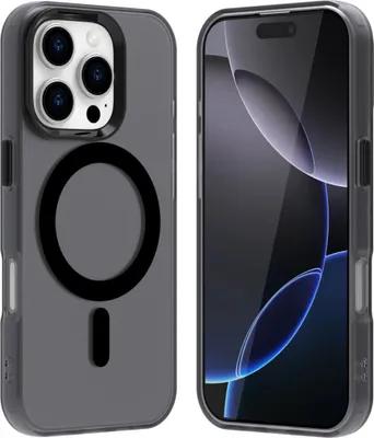 Obrázek produktu pro Pouzdro pro iPhone 16 Pro, kompatibilní s MagSafe, tenké poloprůhledné matné nárazuvzdorné pouzdro na telefon Černý