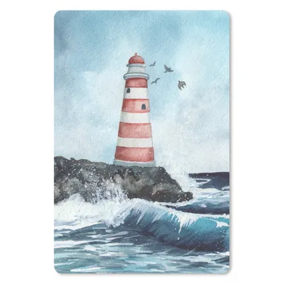 Produktbild von MuchoWow® Mauspad Mousepad Leuchtturm - Golf - Meer 18x27 cm - Mousepads - Maus Mat - Pad - Mausunterlage