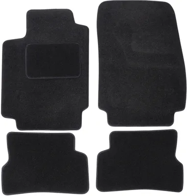 Image de Tapis De Sol Noir Velours Pour Renault Clio / Modus 2005-2012 4pcs, Ajustement précis, Base Antidérapante, Renforcée dans la Zone de la Pédale