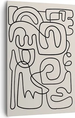 Produktbild von Bild auf Leinwand - Leinwandbild - Einteilig - Linien Figuren Formen - 80x120cm - Wand Bild - Wanddeko - Wandbilder - Leinwanddruck - Wanddekoration - Leinwand bilder - Wandbild - PA80x120-5121
