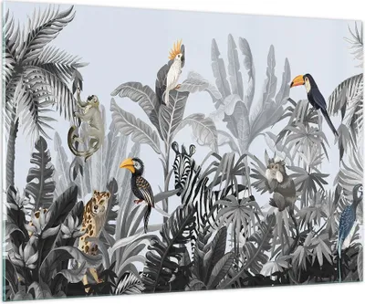 Produktbild von Bilder auf glas - Einteilig - Dschungel Tiere Tukane - 100x70cm - Glasbilder - Wandbilder - Bilder - zum Aufhängen bereit - Wanddekoration aus Glas - Glas Bilder - Wandbild auf Glas - GAA100x70-4662