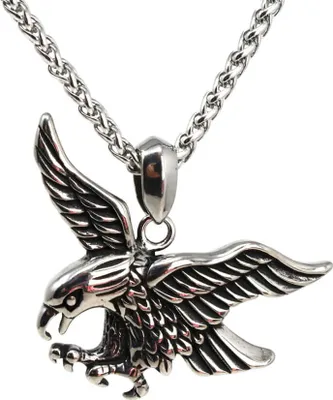 Produktbild von Lederkette Edelstahlkette 316L ADLER 50 cm Edelstahl 05-04