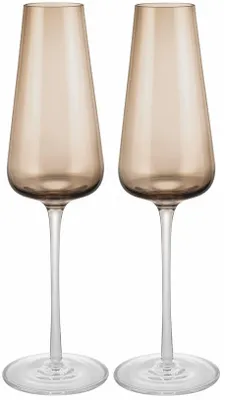 Image de Ensemble de verres à champagne Blomus - Belo 2 pièces, brun fumé