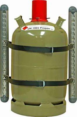 Produktbild von Gasflaschenhalterung mit Klemmschloss für Wohnwagen, LKW, Wohnmobil – inkl. Schienen & Gurten