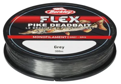 Produktbild von Berkley Flex Pike Deadbait Grey - 300m Hechtschnur, Durchmesser:0.40mm, Tragkraft:11.2kg