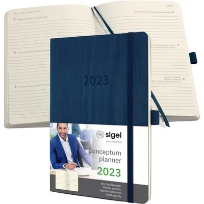Produktbild von Wochenkalender Conceptum 2023 ca. A5 Softcover 1 Woche/2 Seiten midnight blue