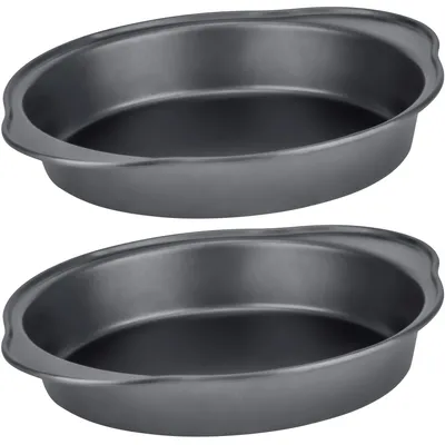 2 runde Kuchenformen 9 Zoll, Antihaft, Karbonstahl, 2er-Pack