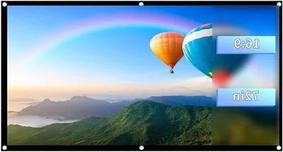 Imagen del producto de Pantalla grande de 152-300 cm, plegable y portátil, formato 16:9, para proyección de cine en casa, proyección al aire libre y actividades de camping. - 183 cm