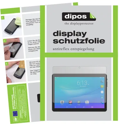 Produktbild von 2x Schutzfolie für Lectrus 10.1 Zoll Tablet matt Displayschutzfolie Display