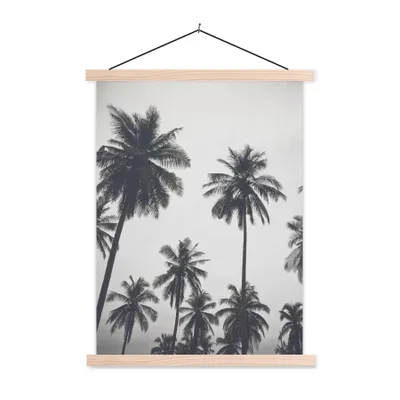 Produktbild von MuchoWow® Textilposter Palme - Tropisch - Natur 120x160 cm mit holzfarbenen Rahmen - Plakatkarton