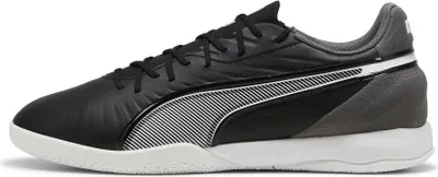 Produktbild von Puma King Match IT Fußballschuhe Unisex schwarz weiß grau Gr 41