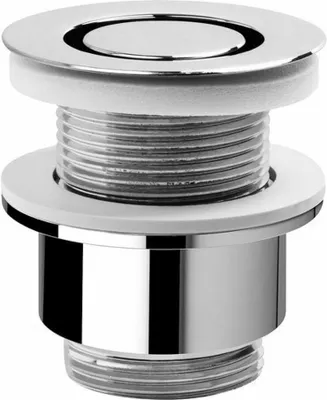 Image de Sapho Omp Accessoires pour le thé - Bonde ronde non obturable 1 1/4", pour lavabos sans trop-plein, chrome 147.545.5