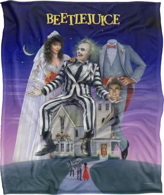 Obrázok produktu pre Beetlejuice - Plagátová deka, hodvábna, supermäkká TV24711 (jedna veľkosť) (pestrofarebná)