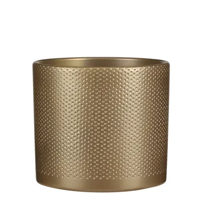 Produktbild von Mica Decorations Era Blumentopf - H17,5 x Ø19,5 cm - Relief - Gold
