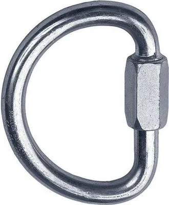 Verzinktes Schraubkettenglied Maillon Big D EN von Singing Rock; 10 mm; für Kletterwandbau.