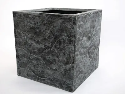Produktbild von Elegant Einrichten | Pflanzkübel | Fiberglas | quadratisch | Stein-Optik | 70x70x70cm | anthrazit grau.