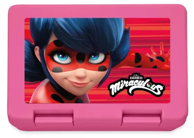 Produktbild von Spreadshirt Miraculous Ladybug Logo Brotdose Lunchbox, One size, Pink
